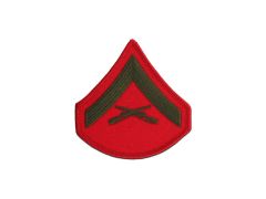 Corporal Green and Red Marine Corps Chevron Female