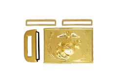 Dress Buckle With Emblem And Wreath Anodized Marine Corps