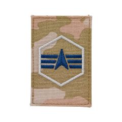 USSF Specialist 4 Enlisted Insignia, Embroidered with Hook & Loop, OCP