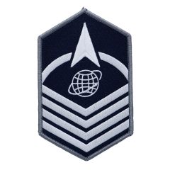 USSF Master Sergeant Enlisted Insignia, Embroidered Full Color, Sew-On, Large