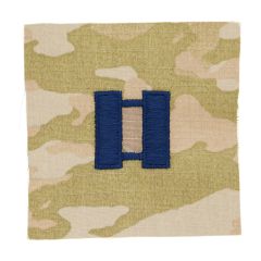 USSF Captain Officer Rank, Embroidered Sew-On, 3 Color OCP, 1 pair