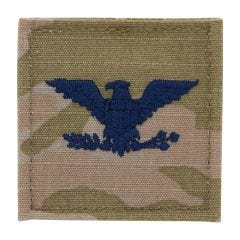 USSF Colonel Rank Insignia, Embroidered OCP Hook & Loop 