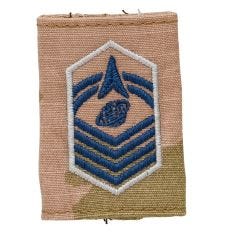USSF Senior Master Sergeant Enlisted Insignia, Embroidered Slip-On, Gore-Tex Jacket, 3 Color OCP