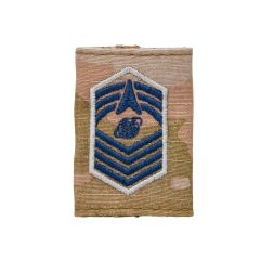 USSF Chief Master Sergeant Enlisted Insignia, Embroidered Slip-On, Gore-Tex Jacket, 3 Color OCP