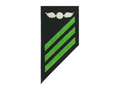 NAVY RATING BADGE, AVIATION ELECTRICIAN'S MATE E3, SERGE