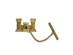 ARMY TIE TAC, ENGINEER GOLD PLATED 