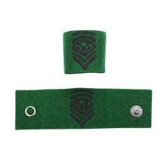 ARMY TAB, LEADERSHIP COMMAND SERGEANT MAJOR EMBROIDERED, BLACK/GREEN